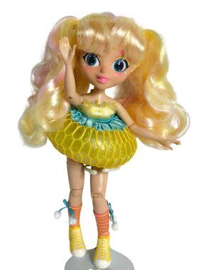 Fidgie Friends Dandelion Wishes doll 10.5 Stress Ball Skirt Yellow Pink Fashion